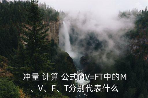  沖量 計算 公式MV=FT中的M、V、F、T分別代表什么