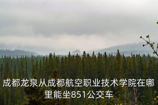成都龍泉從成都航空職業技術學院在哪里能坐851公交車