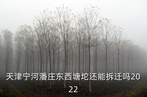 天津寧河潘莊東西塘坨還能拆遷嗎2022