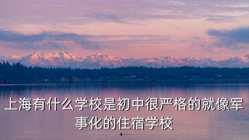 上海有什么學校是初中很嚴格的就像軍事化的住宿學校