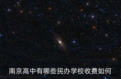 南京高中有哪些民辦學校收費如何