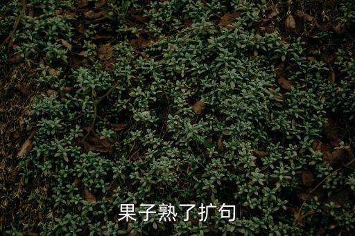 果子熟了，果子熟了擴句