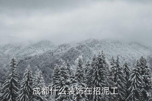 成都什么裝飾在招泥工