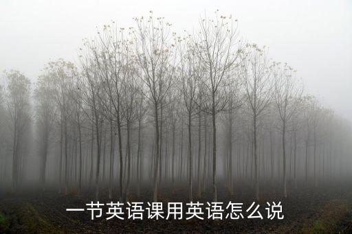 一節英語課用英語怎么說