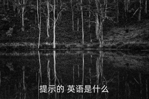 提示的 英語是什么