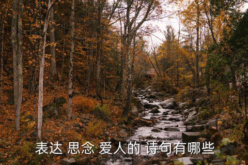 表達(dá)思念愛人的詩句,第二集:我和你一樣想念對(duì)方的心