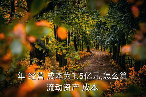 年經營成本,經營成本不應計入當局建議用現金操作成本代替