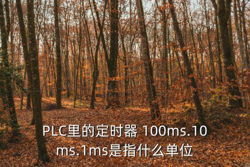 PLC里的定時器 100ms.10ms.1ms是指什么單位