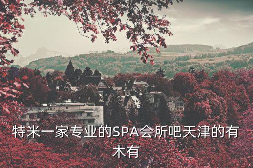 特米一家專業的SPA會所吧天津的有木有