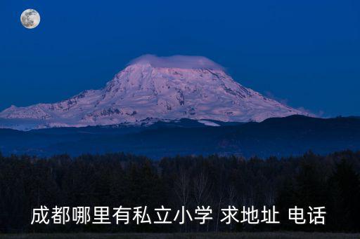 成都哪里有私立小學 求地址 電話