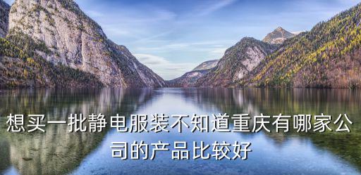 想買一批靜電服裝不知道重慶有哪家公司的產品比較好