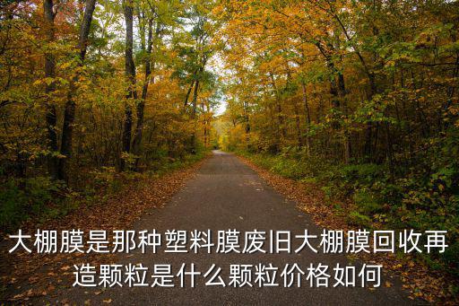 大棚膜是那種塑料膜廢舊大棚膜回收再造顆粒是什么顆粒價格如何