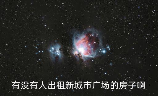 有沒有人出租新城市廣場的房子啊