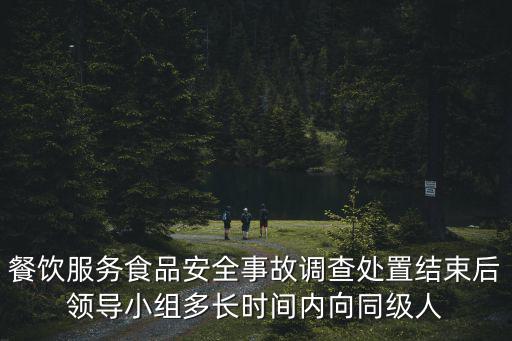 餐飲服務食品安全事故調查處置結束后領導小組多長時間內向同級人