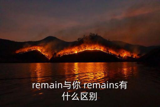 remain與你 remains有什么區別