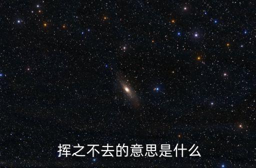  揮之不去的意思是什么