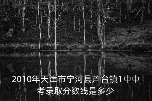 2010年天津市寧河縣蘆臺鎮1中中考錄取分數線是多少