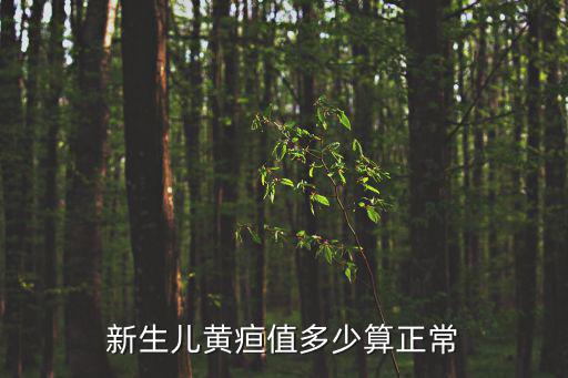 新生兒黃疸值多少算正常