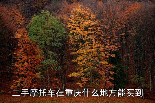 二手摩托車在重慶什么地方能買到