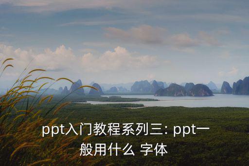  ppt入門教程系列三: ppt一般用什么 字體