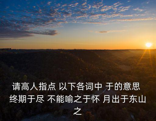 終期于盡，況修短隨化終期于盡的期是什么意思謝謝