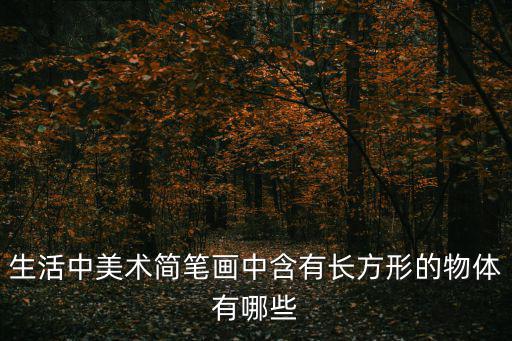 生活中美術簡筆畫中含有長方形的物體有哪些