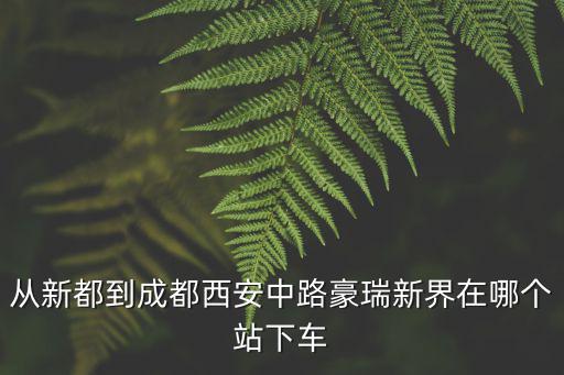 從新都到成都西安中路豪瑞新界在哪個站下車