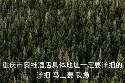 重慶市奧維酒店具體地址一定要詳細的 詳細 馬上要 我急