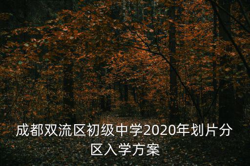 成都雙流區初級中學2020年劃片分區入學方案