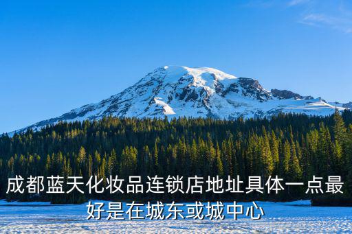 成都藍天化妝品連鎖店地址具體一點最好是在城東或城中心