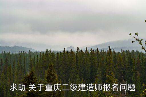 求助 關于重慶二級建造師報名問題