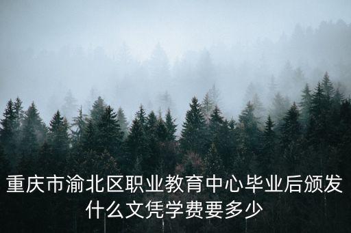 重慶市渝北區職業教育中心畢業后頒發什么文憑學費要多少