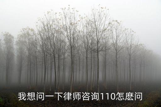 我想問一下律師咨詢110怎麼問