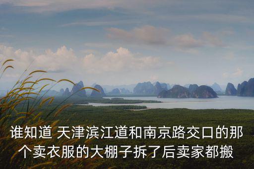 誰知道 天津濱江道和南京路交口的那個賣衣服的大棚子拆了后賣家都搬