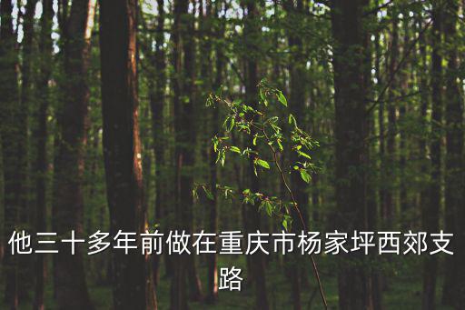 他三十多年前做在重慶市楊家坪西郊支路