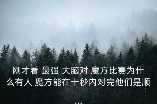 最強大腦魔方,我和你一樣希望被尊重