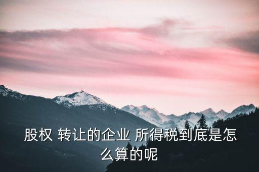 股權轉讓所得,企業在計算股權-1所得時不得從留存收益中扣除
