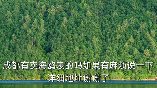 成都有賣海鷗表的嗎如果有麻煩說(shuō)一下詳細(xì)地址謝謝了