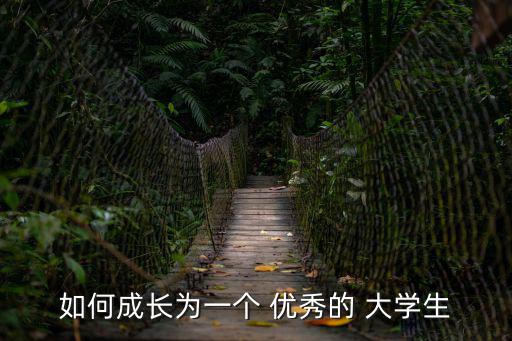 如何成長為一個 優秀的 大學生