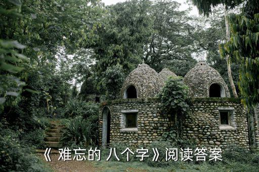 《 難忘的 八個(gè)字》閱讀答案