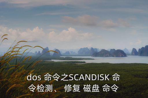 dos 命令之SCANDISK 命令檢測、 修復 磁盤 命令