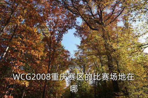 WCG2008重慶賽區的比賽場地在哪