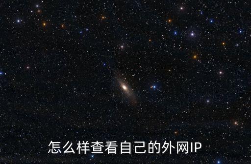 怎么樣查看自己的外網IP