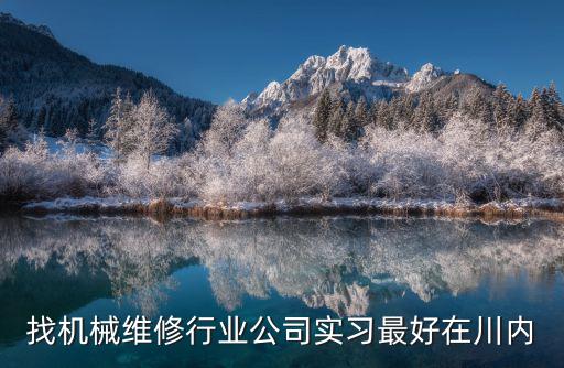 找機械維修行業公司實習最好在川內