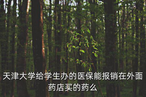 天津大學給學生辦的醫保能報銷在外面藥店買的藥么