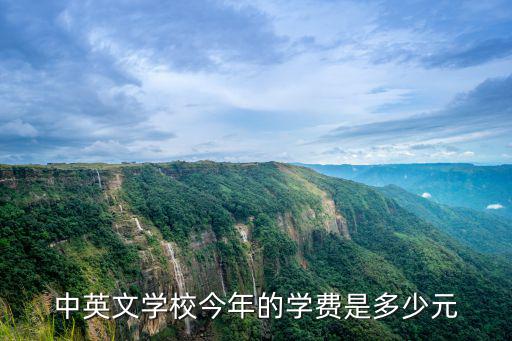 中英文學校今年的學費是多少元