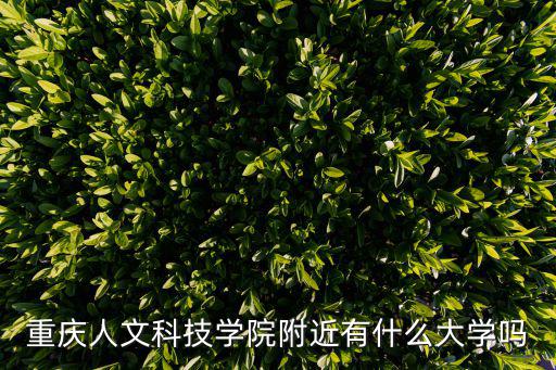 重慶人文科技學院附近有什么大學嗎