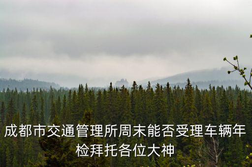 成都市交通管理所周末能否受理車輛年檢拜托各位大神