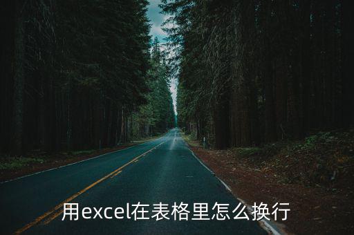 表格換行，用excel在表格里怎么換行