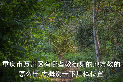 重慶市萬州區有哪些教街舞的地方教的怎么樣 大概說一下具體位置